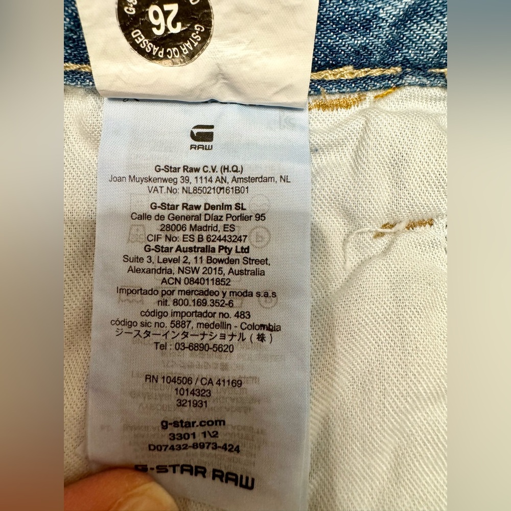 G-Star Raw Men’s Denim Shorts 3301 Straight, size 32 - Picture 14 of 15